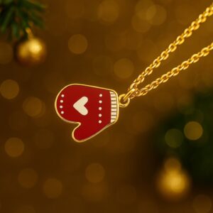 Κολιέ Χριστουγεννιάτικο Γάντι Καρδιά