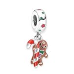 Gingerbread candyman Charm 925 Sterling Silver