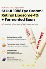 K-SECRET SEOUL 1988 Eye Cream: Retinal Liposome 4% + Fermented Bean - Αντιρυτιδική κρέμα ματιών με Ρετινάλη 30ml - Image 6