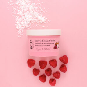 Fluff Sugar Scrub Shower Mousse – Raspberry Αnd Coconut 200ml